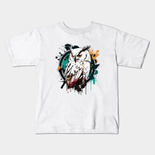 Graffiti Paint Owl Bird Creative Kids T-Shirt